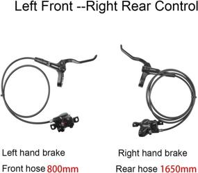 img 3 attached to 🚲 BUCKLOS Shimano MT200 MTB Hydraulic Disc Brake Set: 160mm Rotors, Front Left 800mm Rear Right 1550mm/1650mm, Aluminum Alloy Levers with Calipers