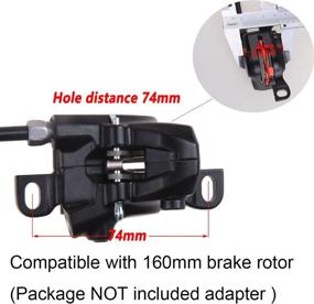 img 1 attached to 🚲 BUCKLOS Shimano MT200 MTB Hydraulic Disc Brake Set: 160mm Rotors, Front Left 800mm Rear Right 1550mm/1650mm, Aluminum Alloy Levers with Calipers