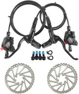 🚲 bucklos shimano mt200 mtb hydraulic disc brake set: 160mm rotors, front left 800mm rear right 1550mm/1650mm, aluminum alloy levers with calipers логотип