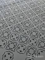 img 1 attached to STENCILIT® Malaga Tile Stencil 12X12 Inch Repositionable Floor Tile Stencil For Painting Geometric Concrete Stain Stencil Scandinavian Design Floor Stencil review by Lorenzo Wood