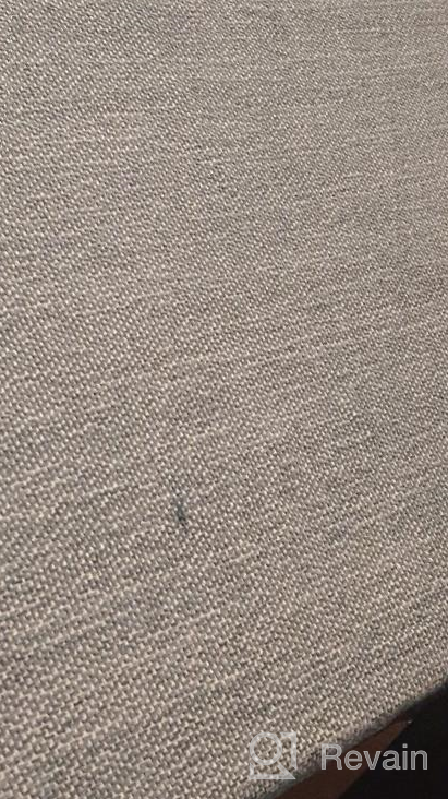 img 1 attached to Wrinkle-Free And Anti-Fading Table Cover For Kitchen & Dining - Mokani Middle Embroidery Table Cloth In Washable Cotton Linen With Tassel (55 X 55 Inch, Gray) review by Alexander Craner