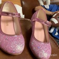 img 1 attached to ALPHELIGANCE Sparkling Girls' Flats for Parties - Mary Jane Princess Dress Shoes review by Lisa Volkman