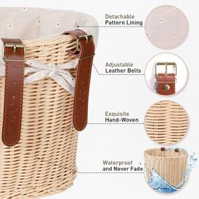 img 3 attached to Stylish And Spacious Hand Woven Bike Basket For Women - Perfect For Bicycles, Cruisers And Scooters