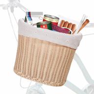 stylish and spacious hand woven bike basket for women - perfect for bicycles, cruisers and scooters logo