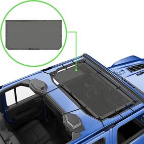 img 4 attached to Alien Sunshade Jeep Gladiator Солнцезащитное полотно (2018-настоящее время) - Солнцезащитная сетка для передней части Jeep Gladiator, 4-х дверей - Запчасти для замены