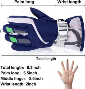 img 3 attached to Waterproof And Warm Toddler Ski Snow Gloves For Boys And Girls - Adjustable Fit - 2 Pairs - Ideal For Ages 2-4 Years Old