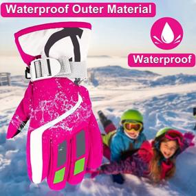 img 1 attached to Waterproof And Warm Toddler Ski Snow Gloves For Boys And Girls - Adjustable Fit - 2 Pairs - Ideal For Ages 2-4 Years Old