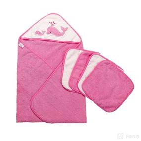 img 2 attached to Ramees Hooded Towel Washcloths Whale Baby Care
