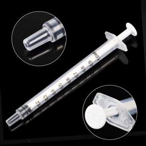 img 1 attached to DEPEPE 120Pcs 1Ml Luer Slip Tip Syringe With Caps: Perfect For Pet Feeding And Industrial Applications, Needle-Free!
