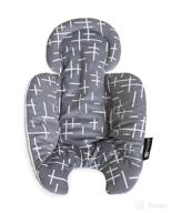 4moms rockaroo and mamaroo infant insert - machine washable, soft plush fabric, reversible design, dark grey - for baby, infant, and toddler logo