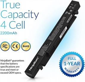 img 2 attached to NinjaBatt High Performance Battery for Asus A41-X550A A41-X550 R510C R510J X550C X550L X550J R510L X550CA X552E X550V K550L F550V X550A P550C X550EA X550D R510 X550VX F550C [4 Cells/2200mAh/33Wh]