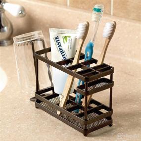 img 1 attached to 🛁 The Lakeside Collection Bronze Metal Bathroom Countertop Organizer and Storage Tray: Efficient and Stylish Solution for Bathroom Organization
