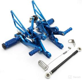 img 2 attached to FXCNC CNC 04-06 R1 Billet Motorcycle Rearset Foot Pegs Rear Set Footrests Fully Adjustable Foot Boards Compatible With YZF R1 2004 2005 2006