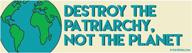 evolvefish destroy patriarchy bumper sticker логотип