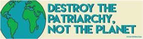 img 1 attached to EvolveFISH Destroy Patriarchy Bumper Sticker