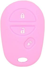 img 3 attached to SEGADEN Silicone Cover Protector Case Holder Skin Jacket Compatible With TOYOTA 3 Button Remote Key Fob CV2409 Pink