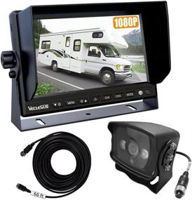 img 4 attached to 🚛 VECSUS VMS 1080P HD Vehicle Backup Camera System, Dual Video Input, 7" Wide IPS Monitor, Night Vision & Waterproof 1080P Wired Backup Camera for Trucks, Buses, RVs, Vans, All Heavy Duty Vehicles