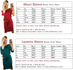 img 1 attached to Longwu Womens Elegant Sleeve Green L Women's Clothing in Dresses