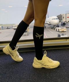 img 3 attached to Fly Comfortably With Our Graduated Travel Compression Socks For Women & Men
