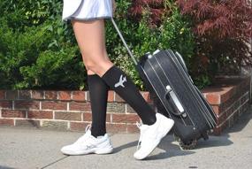 img 1 attached to Fly Comfortably With Our Graduated Travel Compression Socks For Women & Men