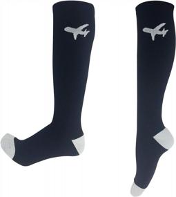 img 4 attached to Fly Comfortably With Our Graduated Travel Compression Socks For Women & Men
