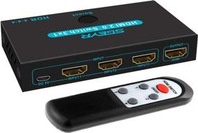 img 4 attached to SGEYR 3 Port HDMI 2.0 Switch Splitter - Metal HDMI Selector Box With IR Remote Control For Ultra HD 4K@60Hz, 3D, 2160P And 1080P - HDCP 2.2 Compliant - 3 In 1 Out HDMI Switcher