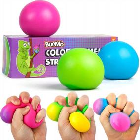 img 4 attached to BUNMO Stress Balls - Color Changing Durable Squishy Balls for Kids | Ideal Easter Toys and Gifts