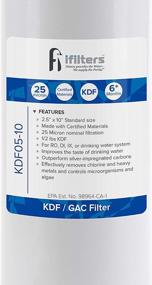 img 2 attached to KDF/GAC Water Filter For Chlorine, Taste, Odor, Heavy Metals, Rust Removal - 2.5" X 10