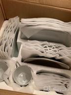 img 1 attached to 50-Piece MALACASA Square Porcelain Dinnerware Set For 6 - Plates, Bowls, Cups & More - Series Elisa review by Brittany Jones