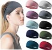 stay comfortable and focused with non-slip women's workout headbands logo
