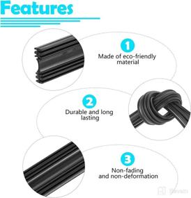 img 1 attached to 🚗 ZOFFI 28-inch Pack of 4 Adjustable Framless Windshield Wiper Blade Refills - Universal Wiper Rubber Refill with Adjustable Size