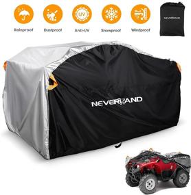 img 4 attached to 🏍️ XL Silver & Black NEVERLAND Waterproof ATV Cover - Heavy Duty Quad Cover for Polaris Sportsman, Yamaha, Honda, Kawasaki Quad Bike - Tear-Resistant, All Weather UV Protection