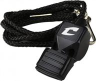 champro referee whistle with lanyard, mouth cushion and carabiner clip logo
