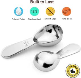 img 3 attached to 1Easylife Endurance 18/8 Stainless Steel Coffee Scoops Set: 2-Piece Ergonomic Measuring Spoons for Precise Coffee & More - 1 Tbsp & 2 Tbsp Exact