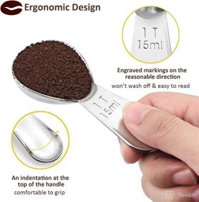 img 2 attached to 1Easylife Endurance 18/8 Stainless Steel Coffee Scoops Set: 2-Piece Ergonomic Measuring Spoons for Precise Coffee & More - 1 Tbsp & 2 Tbsp Exact