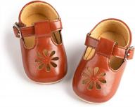 нескользящие туфли мэри джейн для маленьких девочек с резиновой подошвой - идеально подходят для свадеб, нарядов принцесс и первых ходоков логотип