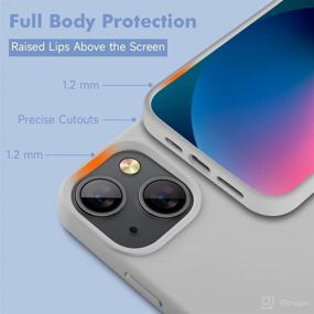 img 1 attached to 📱 Kimguard Silicone Magnetic Case for iPhone 13 Magsafe Case - Premium Protection with Microfiber Lining, Grey