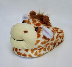 img 1 attached to Onmygogo Fuzzy Animal Plush Slippers For Women And Men, Winter Indoor Home Scuff Slippers For Adult