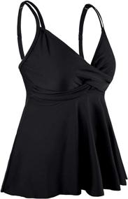 img 3 attached to Hilor Tankini Swimwear Swimsuits Amaranth Women's Clothing : Swimsuits & Cover Ups