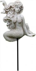 img 4 attached to Beautiful MUAMAX Mermaid Garden Stakes: Fairy Figurines, Flower Pots & More!