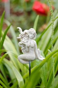 img 3 attached to Beautiful MUAMAX Mermaid Garden Stakes: Fairy Figurines, Flower Pots & More!