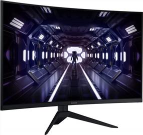 img 3 attached to Samsung LC32G35TFQNXZA Ultrawide FreeSync Borderless Monitor with 165Hz Refresh Rate, Flicker Free, Eye Saver Mode, and Odyssey G3 Curvature.