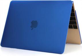 img 2 attached to MacBook 12 Inch Case Model A1534/A1931 2015-2019 Version Se7Enline Hard Shell Protective Laptop Cover With Sleeve Bag, Keyboard Skin & Screen Protector - Deep Blue