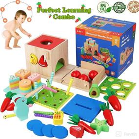 img 3 attached to 🎁 UAHAPY Baby Montessori Toys: 6-in-1 Wooden Educational Games for 1-3 Year Old Boys & Girls - Enhance Motor Skills, Sensory Development - Perfect Christmas & 1st Birthday Gifts