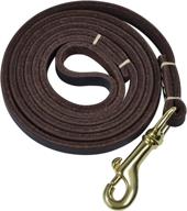 luxaco genuine leather dog leashes - 4ft, 5ft, 6ft lengths for medium/small dogs - training/walking leash in water resistant full grain leather (black/brown) logo