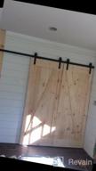 img 1 attached to DIYHD 6.6FT Rustic Black Double Cabinet Sliding Barn Door Hardware Kit For Closet Doors review by Joseph Hill