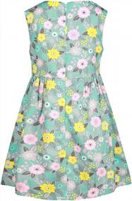 img 3 attached to SMILING PINKER Girls Dress Sleeveless Flower Print Summer Casual Flared Dress