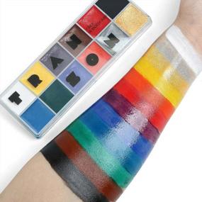 img 1 attached to Face Painting Body Art Makeup Palette - Transon 12-Color Paint Set For Parties