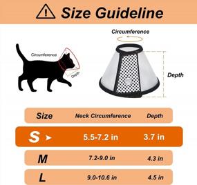 img 1 attached to Vivifying Cat Cone, Adjustable Recovery Pet Cone, 6.1 Inches Lightweight Plastic Elizabethan Collar For Small Cats, Kittens, Rabbits And Mini Dogs (Black)