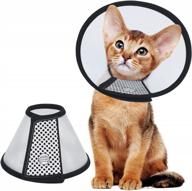 vivifying cat cone, adjustable recovery pet cone, 6.1 inches lightweight plastic elizabethan collar for small cats, kittens, rabbits and mini dogs (black) logo